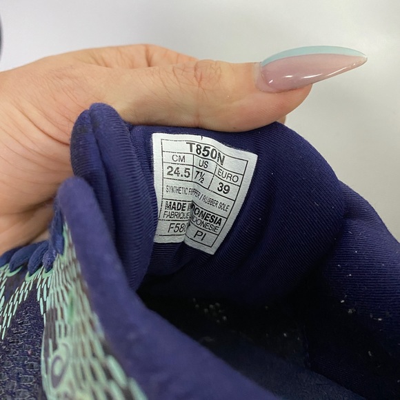 Asics Gel-Nimbus 20 Running Shoes US Women’s 7.5 Blue/Green T850N - Picture 4 of 11